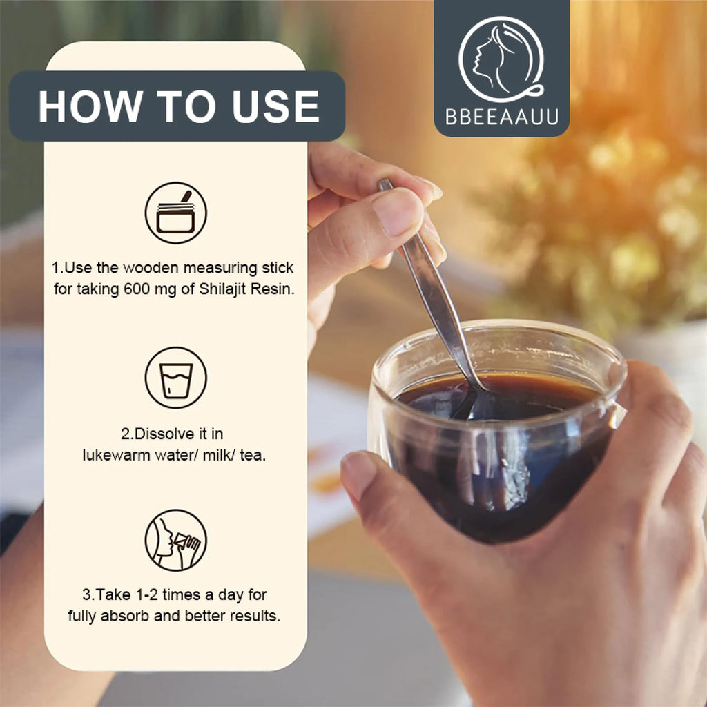 Pure Himalayan Shilajit Resin Supplement 600Mg,Support Energy & Immune for Men and Women,2.1Oz(60G)