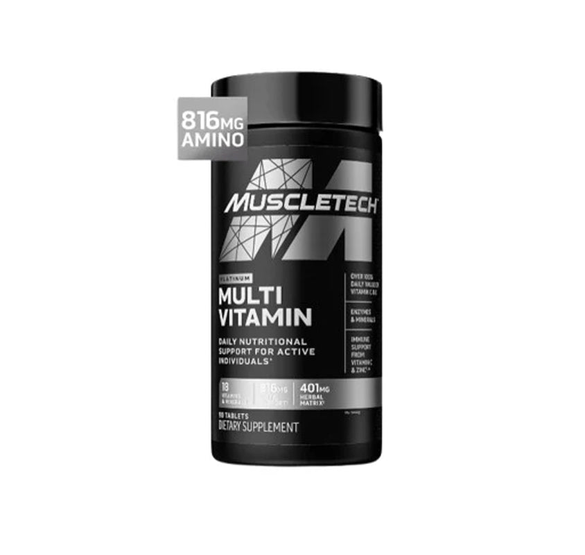 Muscletech Platinum Multivitamins for Men & Women - Multi-Vitamin Supplement for Immune Support - 18 Vitamins & Minerals, Vitamin a C D E B6 B12 - Daily Workout Supplements for Men - 90 Capsules